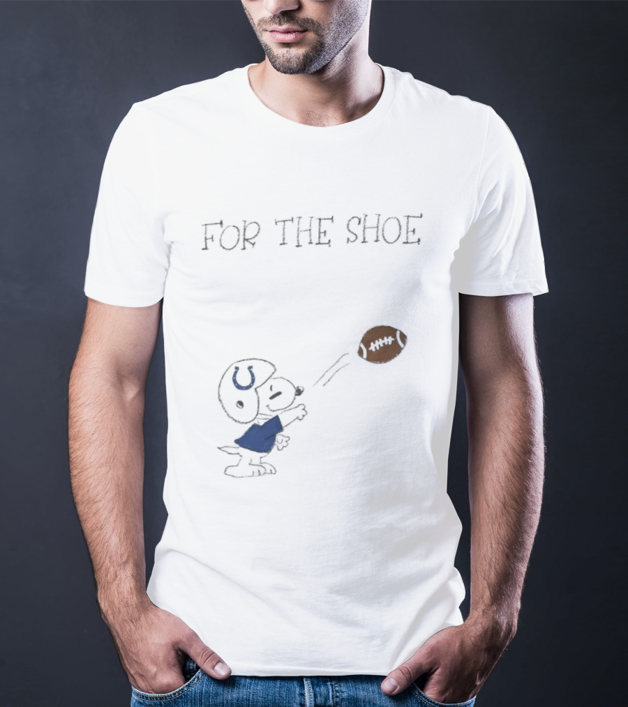 Snoopy Indianapolis Colts For The Shoe Football Sports Fans T-Shirt