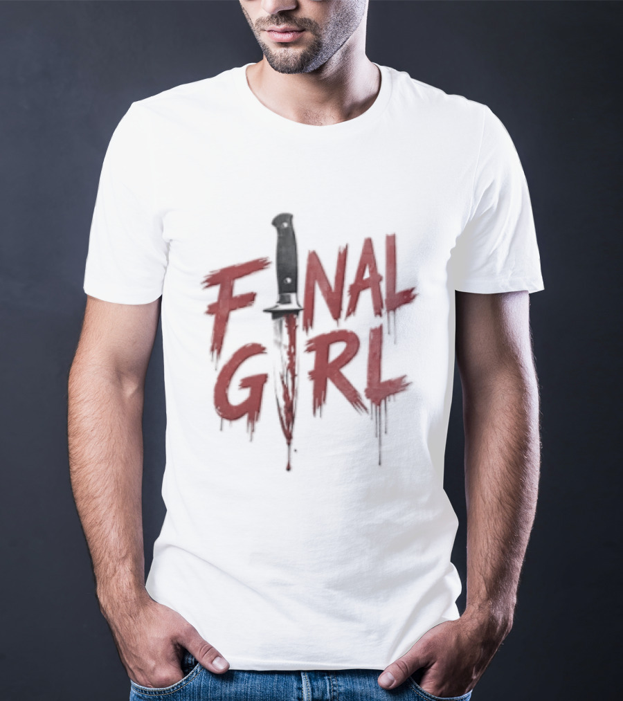 Final Girl Blood Soaked Knife Horror T-Shirt