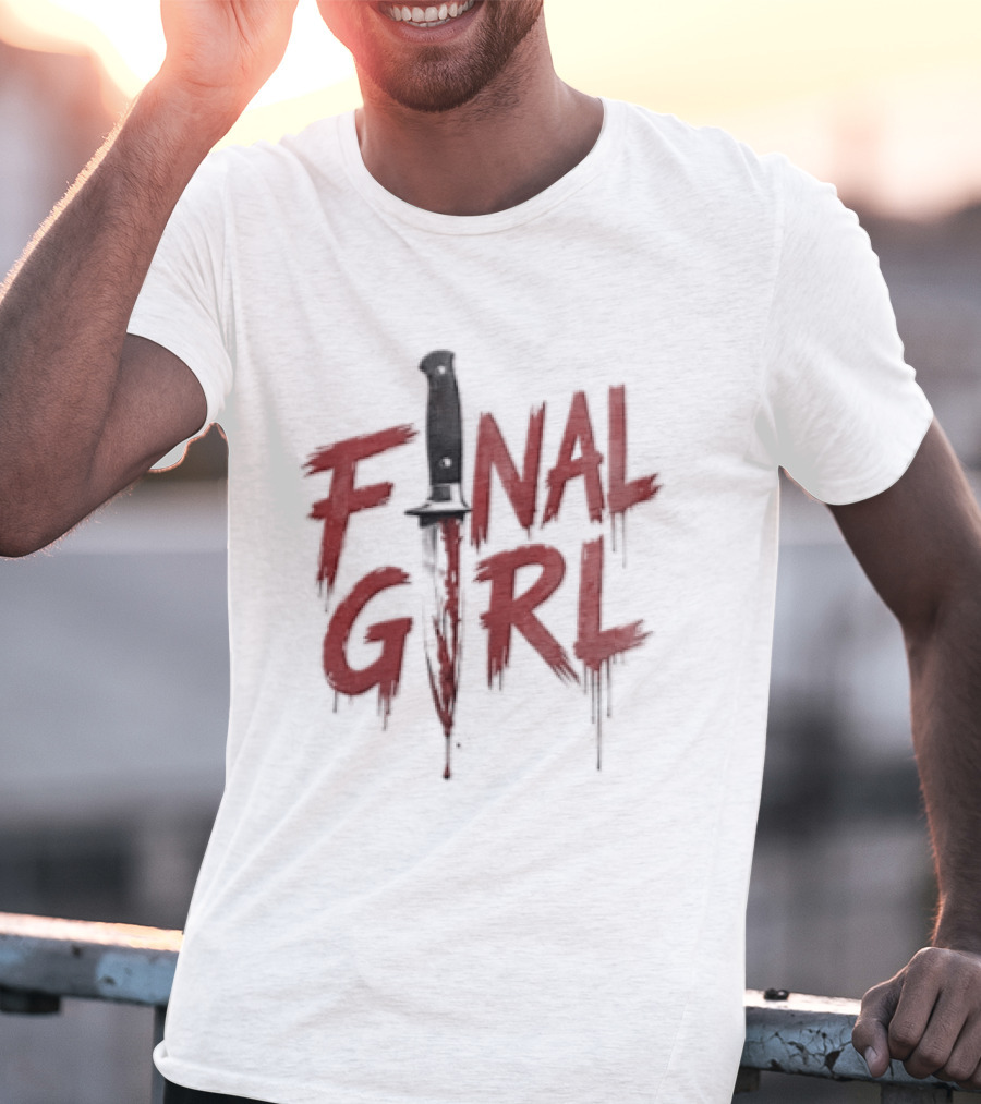 Final Girl Blood Soaked Knife Horror T-Shirt