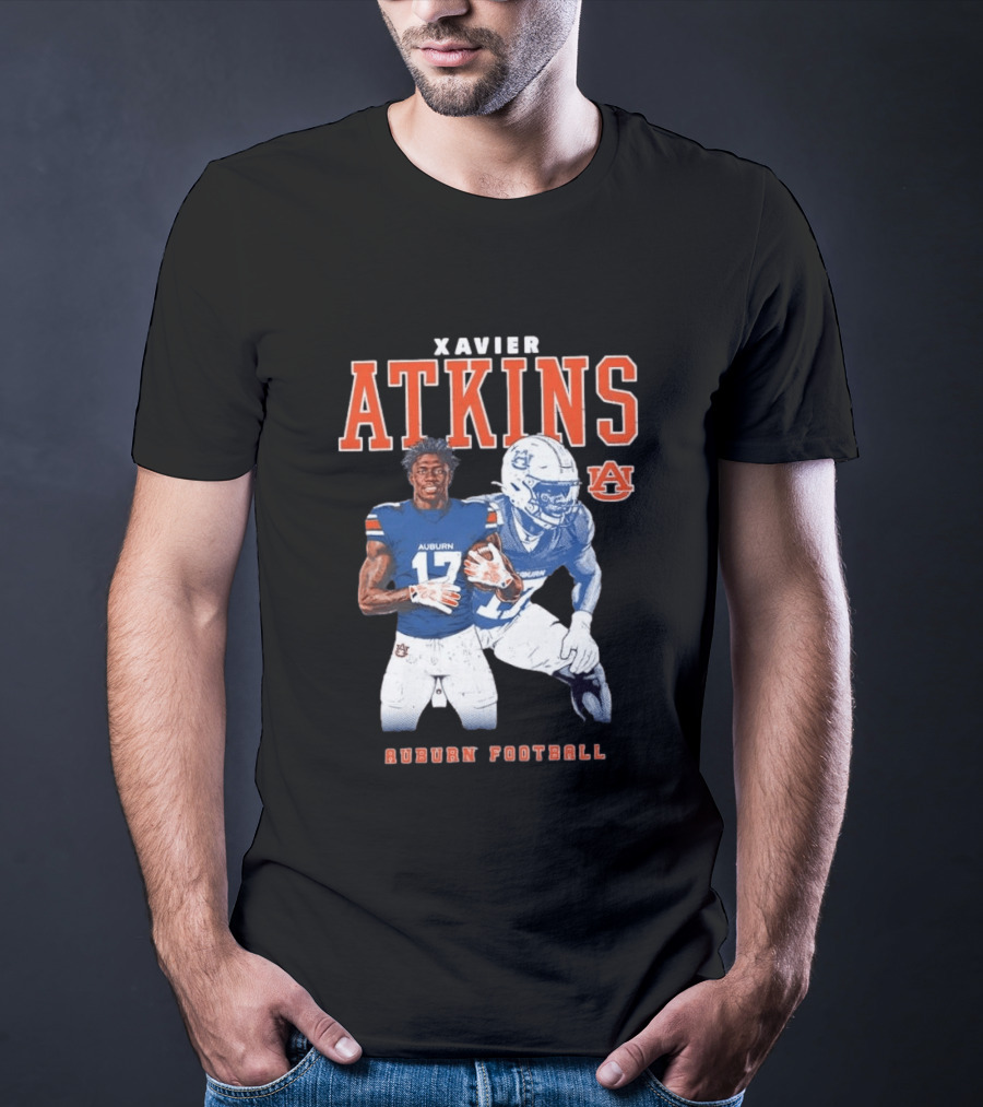 Xavier Atkins Auburn Tigers 17 Football Auburn University T-Shirt