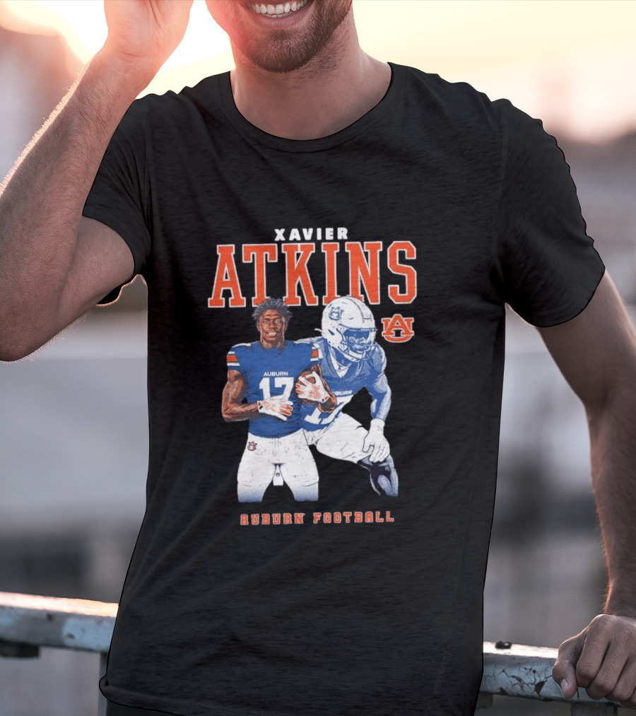 Xavier Atkins Auburn Tigers 17 Football Auburn University T-Shirt
