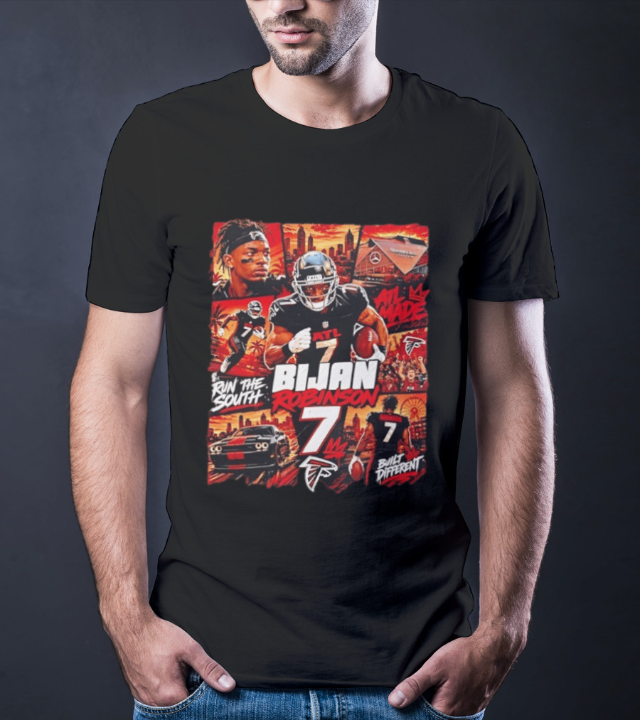 ATL Made Bijan Robinson 7 Run The South Built Different T-Shirt