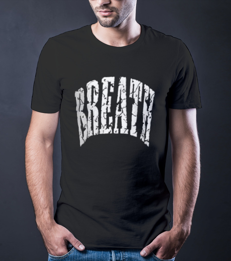 Breathe Distressed Lettering Arch T-Shirt