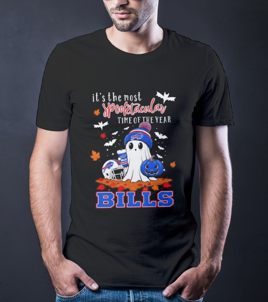 It's The Most Spooktacular Time Of The Year Buffalo Bills Halloween Ghost Pumpkin T-Shirt