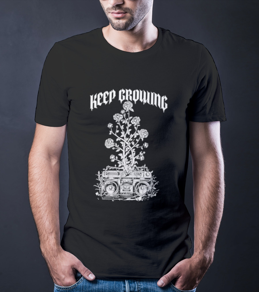 Keep Growing J.Rose Plant Speaker T-Shirt