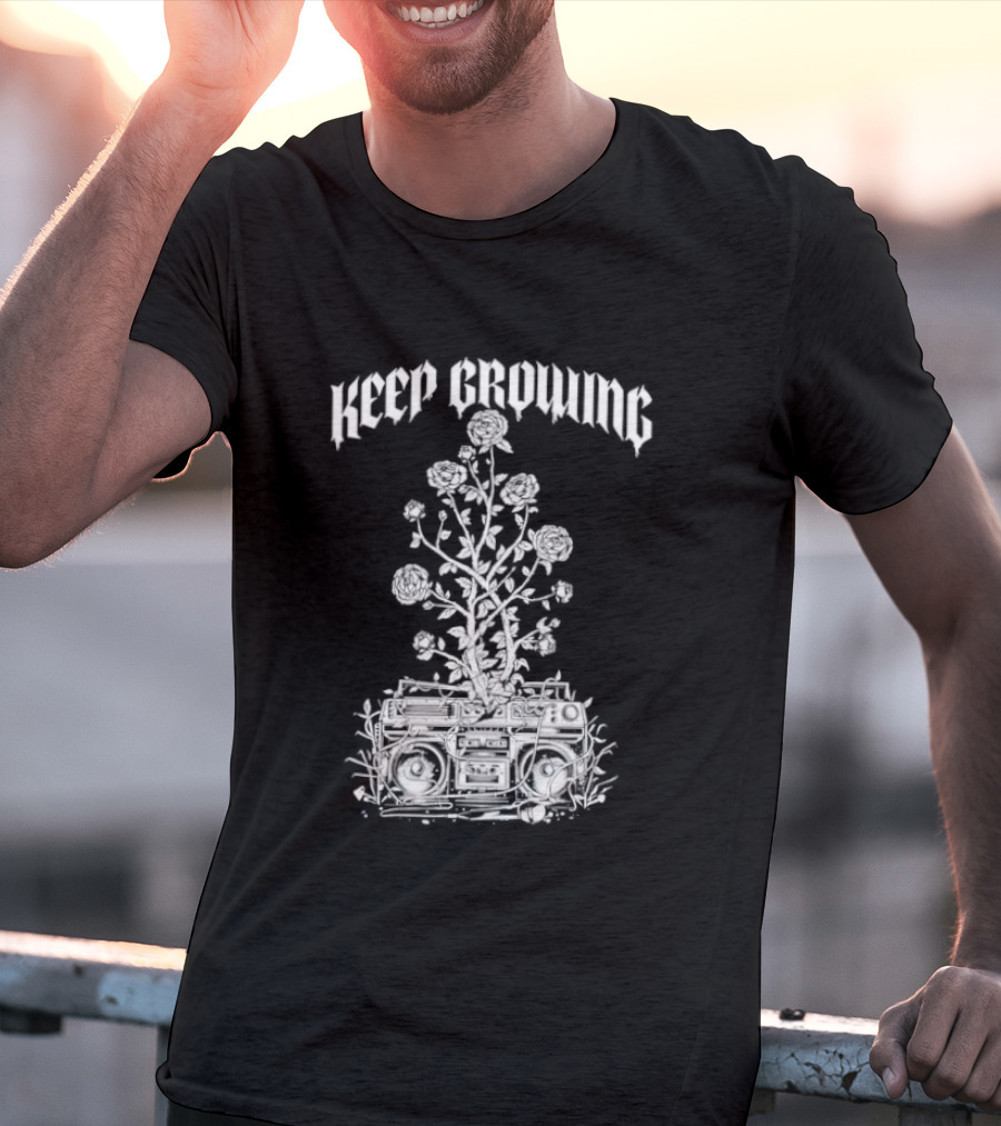 Keep Growing J.Rose Plant Speaker T-Shirt