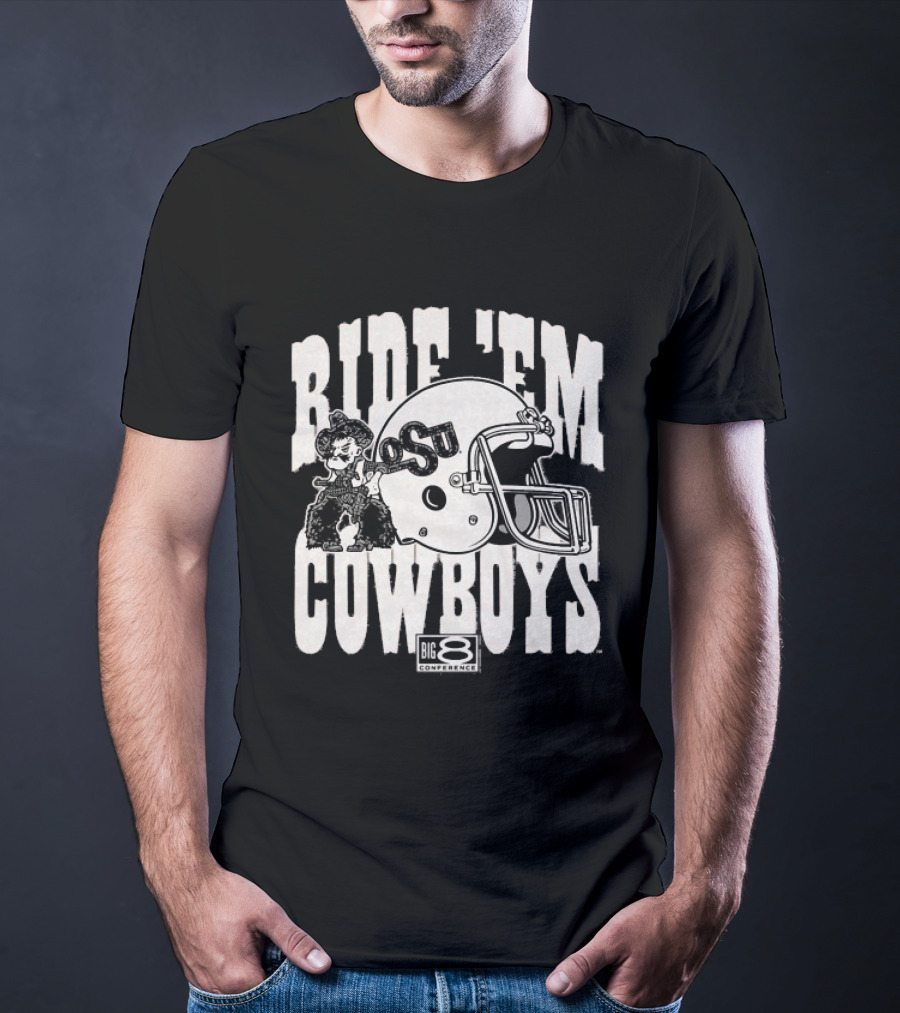 Ride 'Em Cowboys OSU Big 8 Helmet T-Shirt