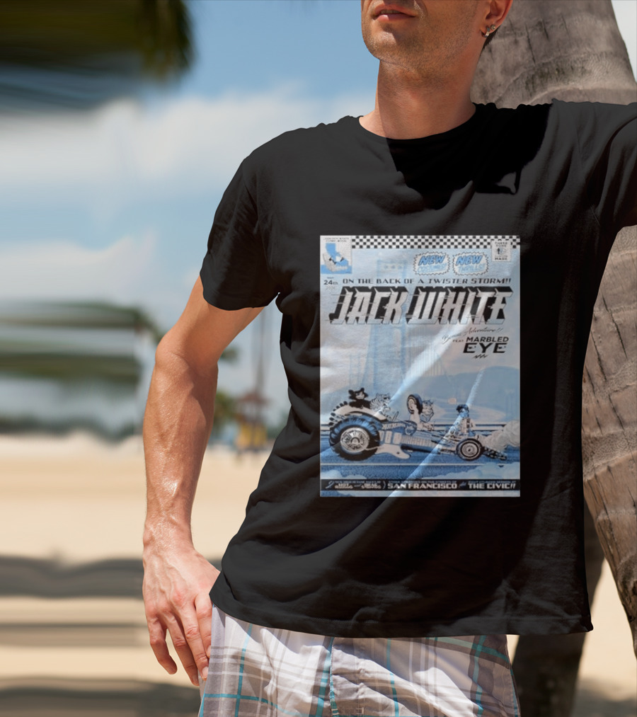 Jack White San Francisco Event At Bill Graham Civic Featuring Marbled Eye 2026 T-Shirt