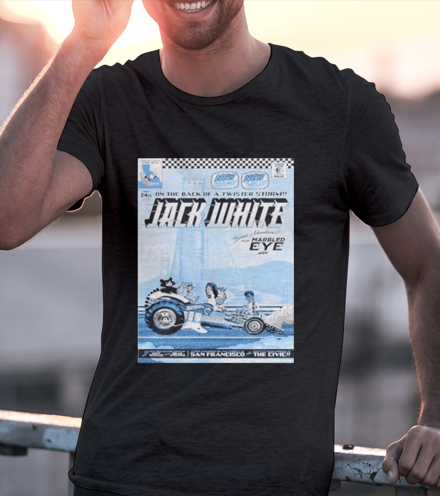 Jack White San Francisco Event At Bill Graham Civic Featuring Marbled Eye 2026 T-Shirt