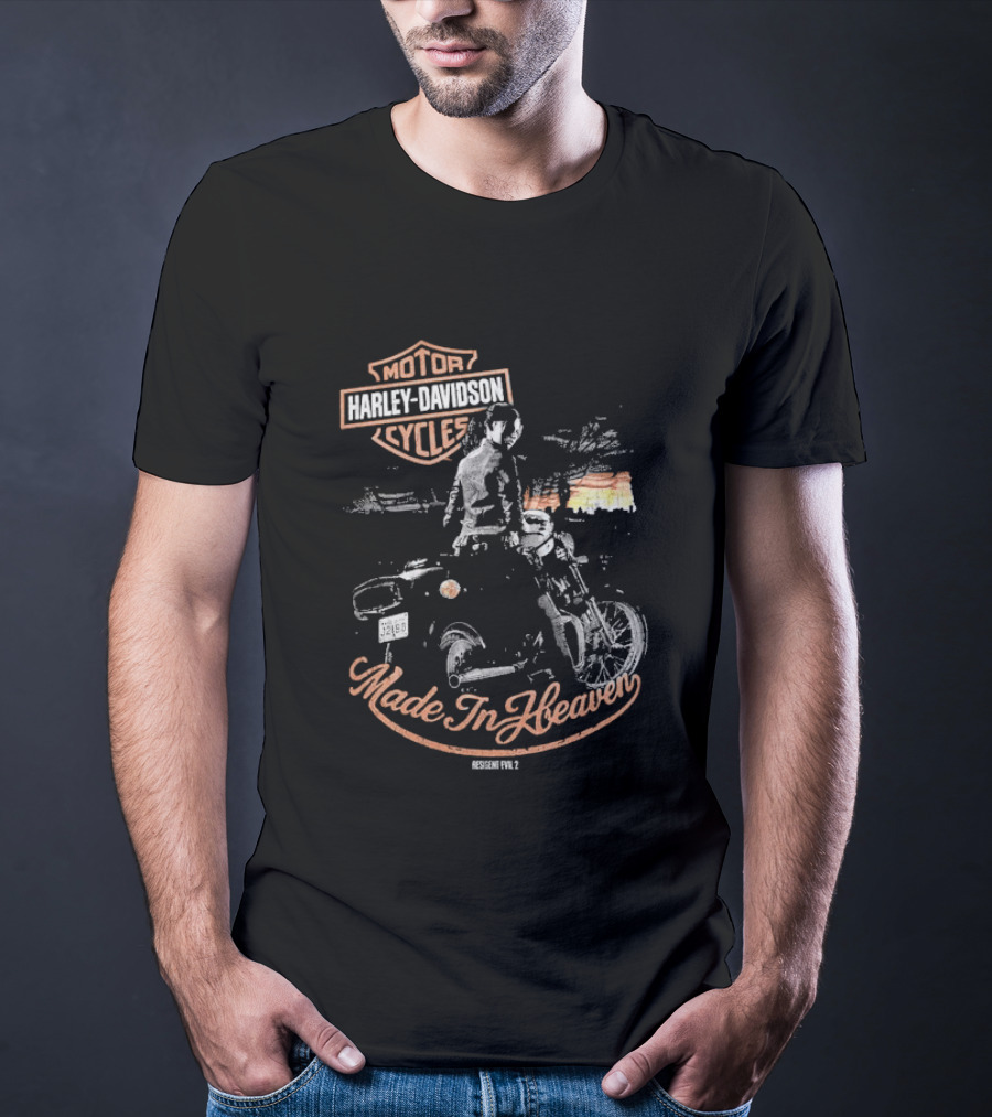 Harley Davidson Motor Cycles Made In Heaven Retro Style Biker Adventure T-Shirt