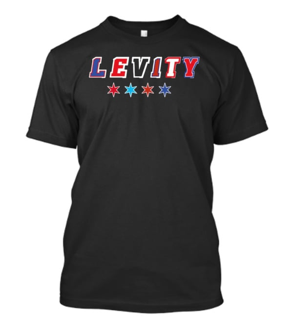 Levity Chicago Stars Red Blue White Mashup T-Shirt
