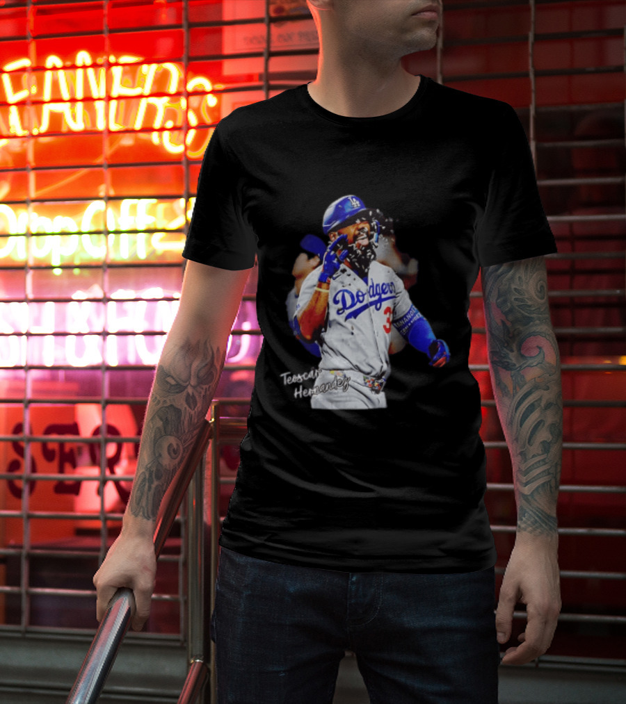 Los Angeles Dodgers Teoscar Hernandez MLB Player Celebration T-Shirt