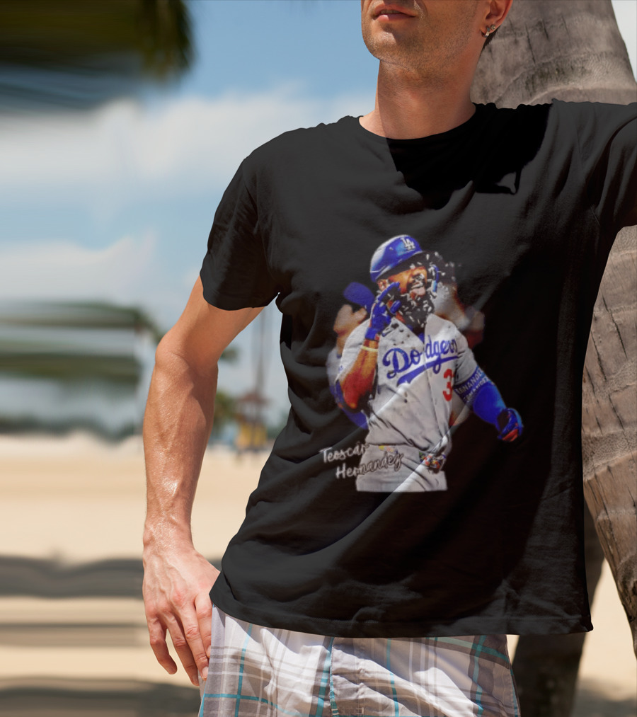 Los Angeles Dodgers Teoscar Hernandez MLB Player Celebration T-Shirt
