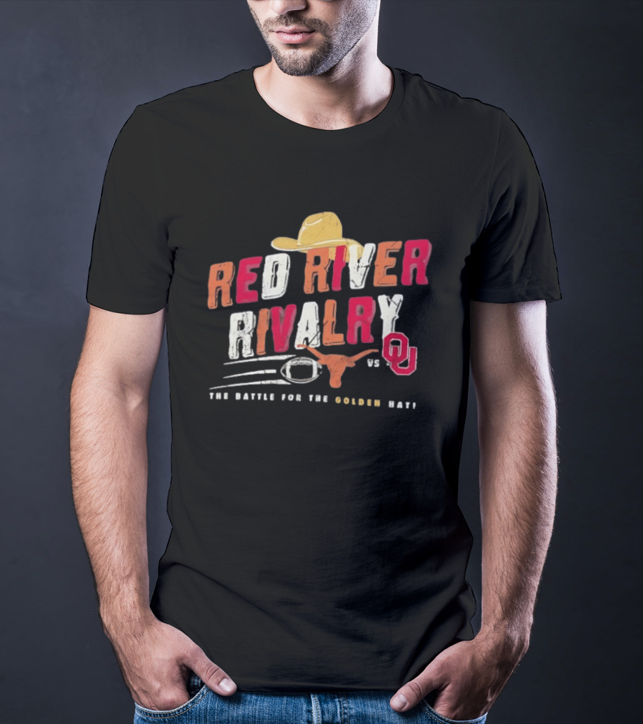Texas Longhorns 2026 Red River Rivalry OU The Battle For The Golden Hat T-Shirt