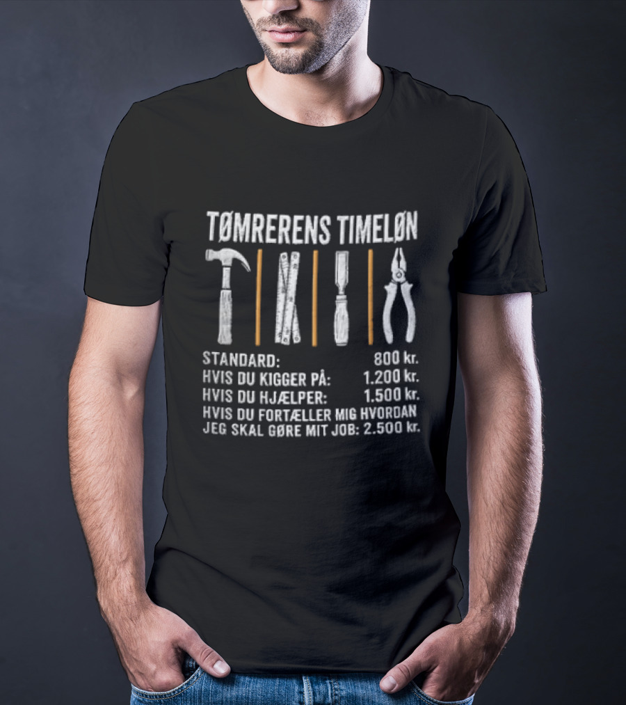 Tømrerens Timeløn Standard Hvis Du Kigger På Hvis Du Hjælper Hvis Du Fortæller Mig Hvordan Jeg Skal Gøre Mit Job Værktøj Grafik T-Shirt