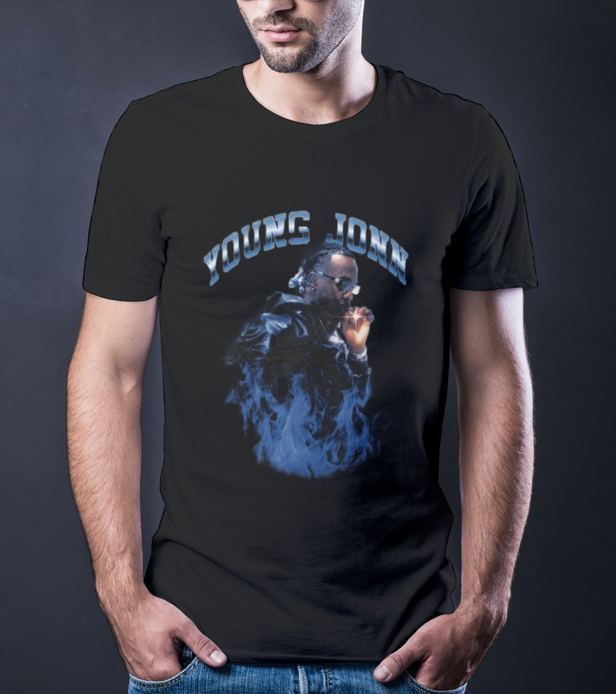Young Jonn Midnight Frequency Smoke Aesthetic T-Shirt