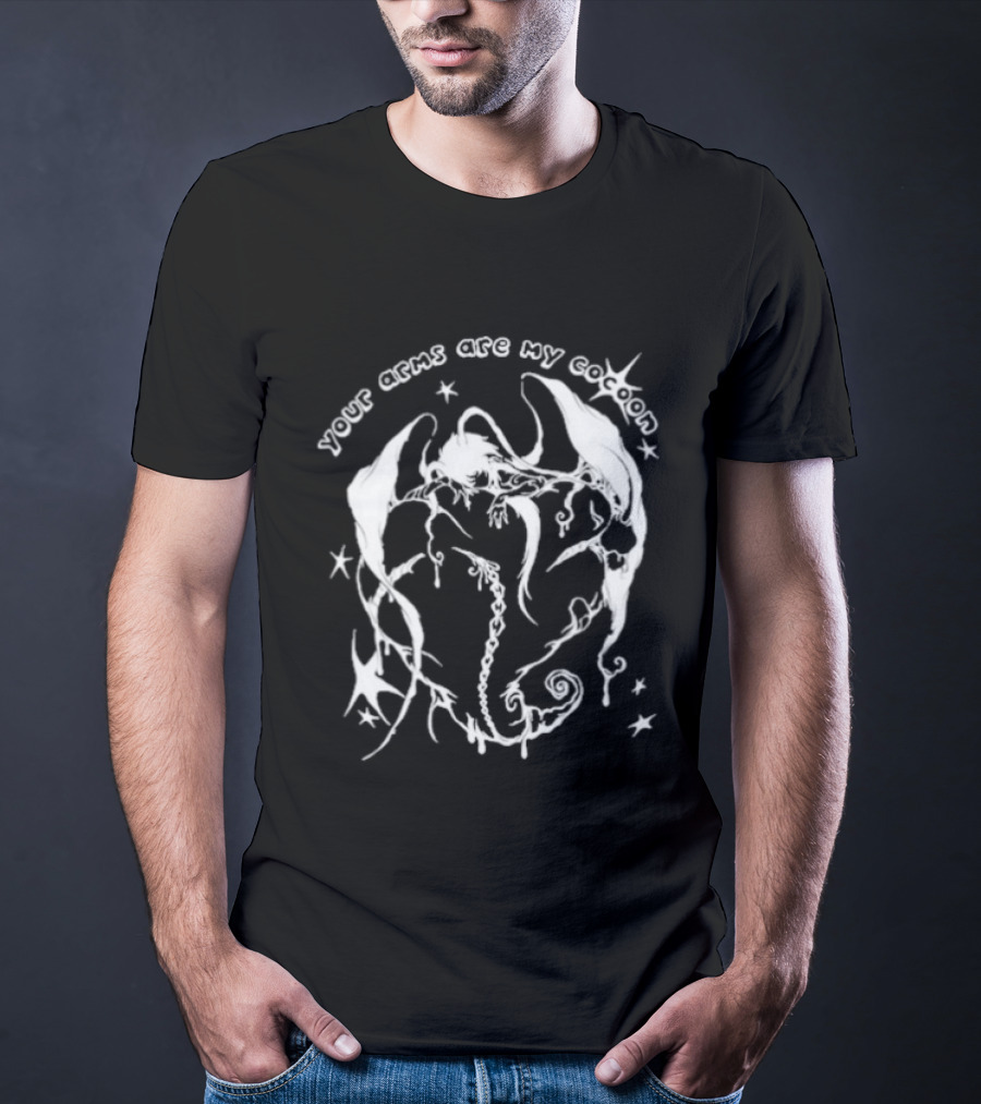 Your Arms Are My Cocoon With Abstract Floral Swirls And Stars T-Shirt