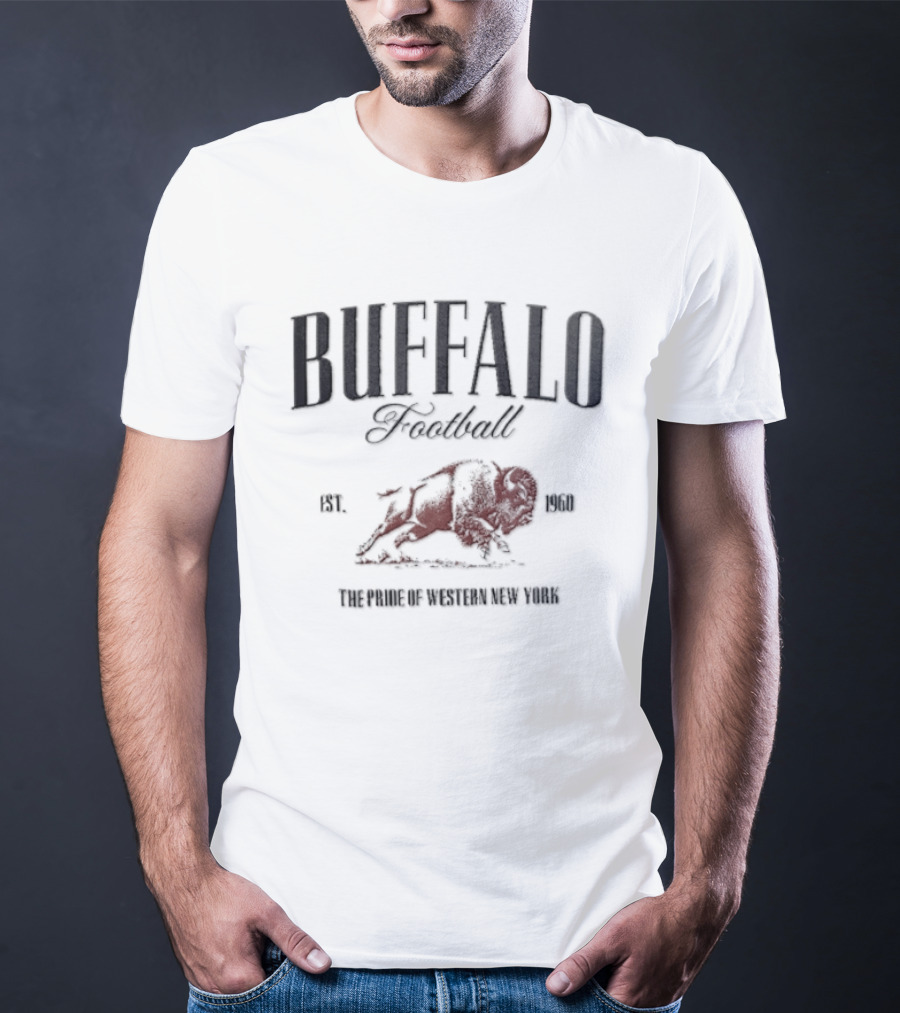 Buffalo Football Est. 1960 The Pride Of Western New York Bison T-Shirt