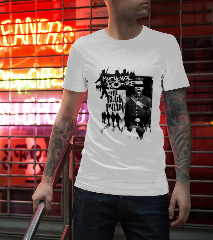 My Chemical Romance Warpath Distressed Band Names T-Shirt