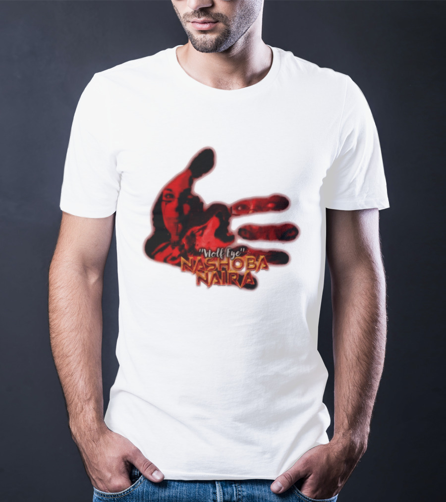 Red Handprint Wolf Eye Nashoba Naira T-Shirt