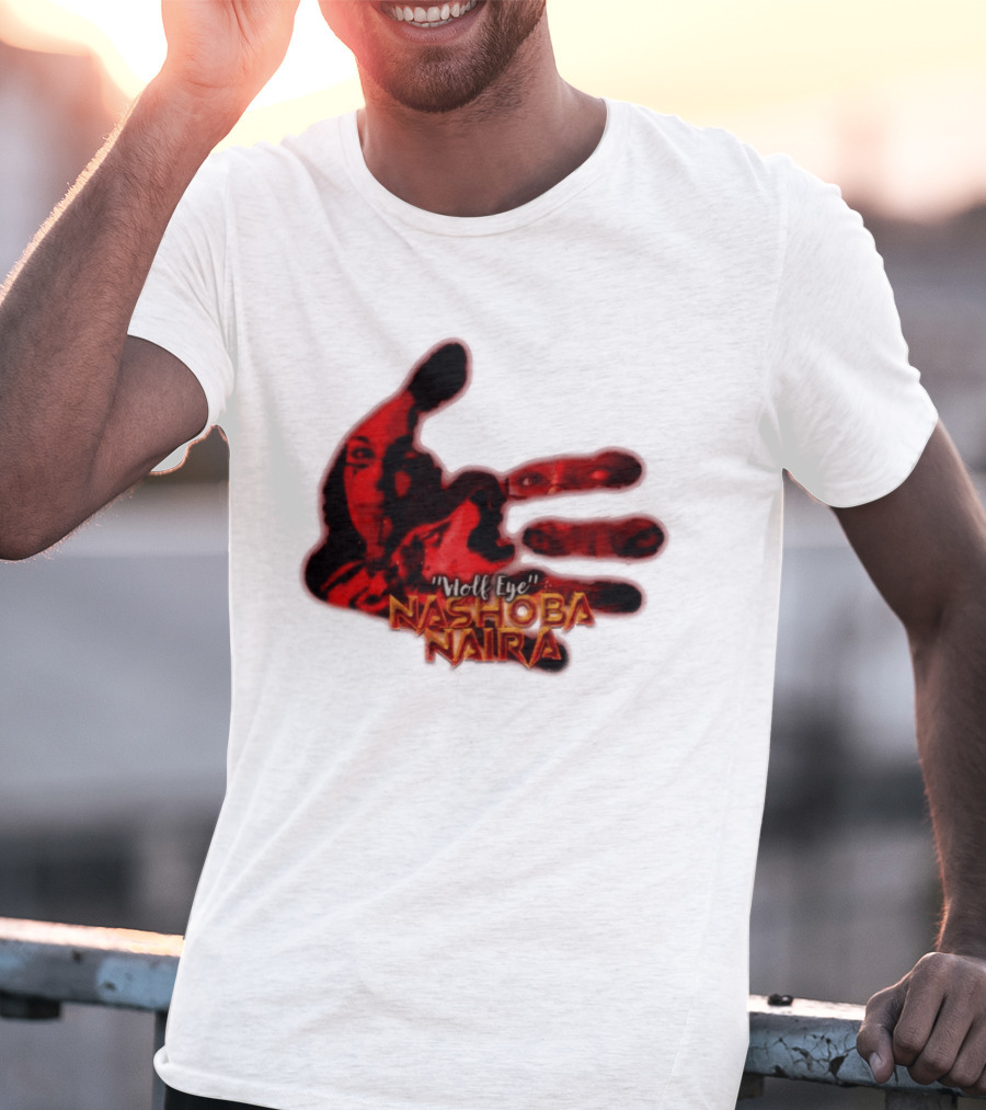 Red Handprint Wolf Eye Nashoba Naira T-Shirt