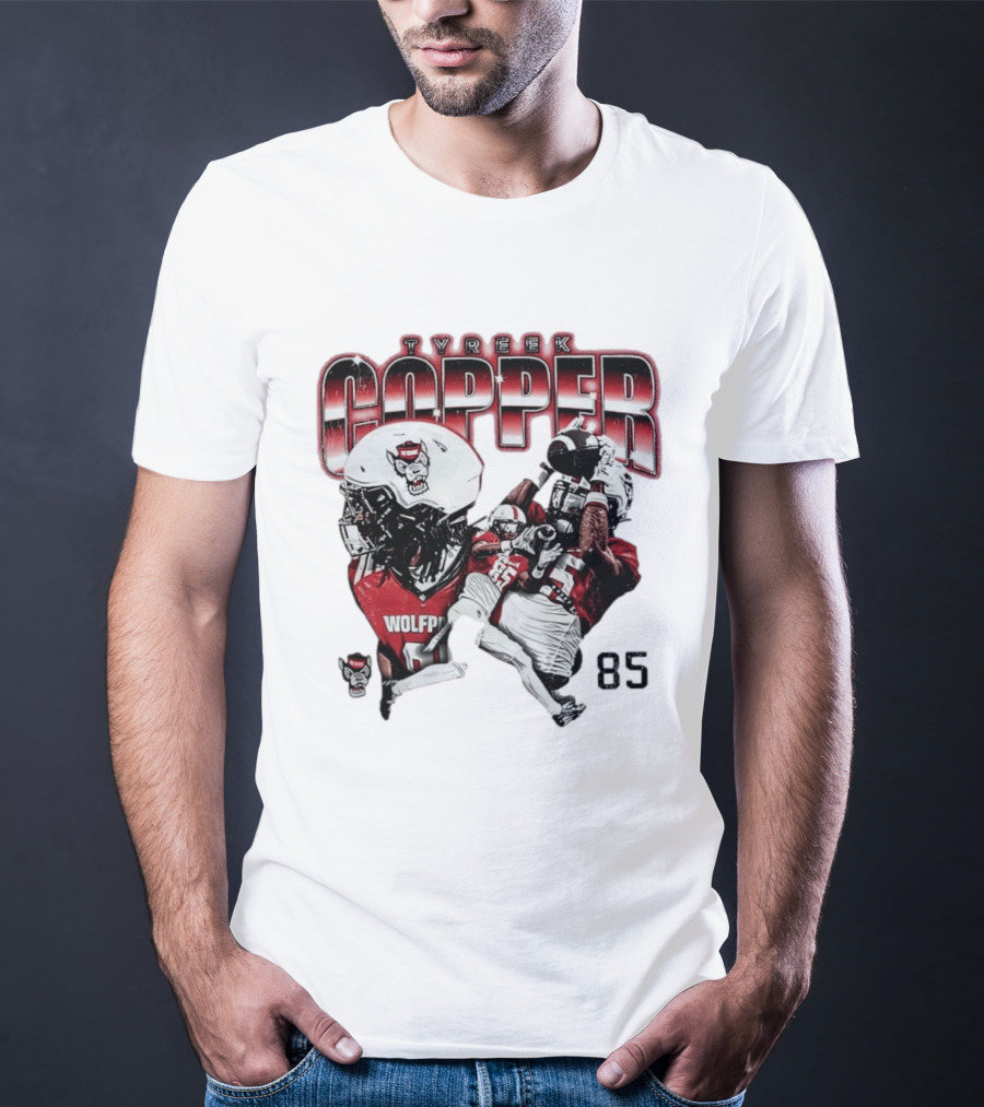 Tyreek Copper NC State Wolfpack Football No 85 T-Shirt