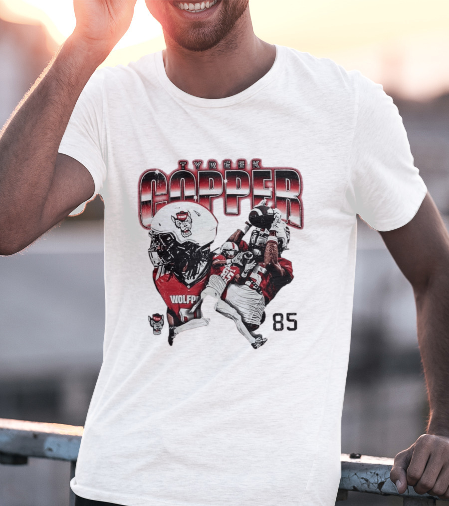 Tyreek Copper NC State Wolfpack Football No 85 T-Shirt