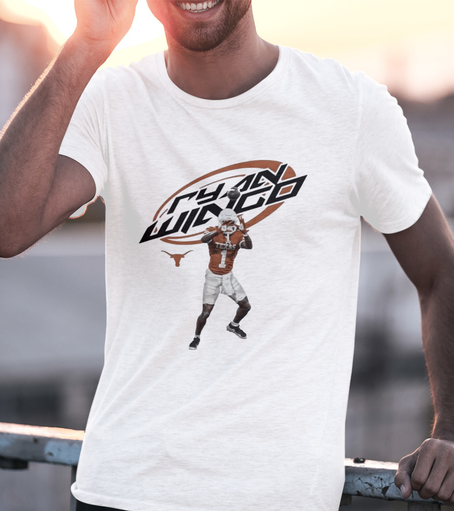 Texas Longhorns Ryan Wingo No 1 NCAA Football T-Shirt