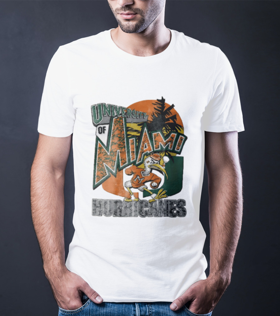 Miami Hurricanes Sebastian The Ibis U Of M Sports Team T-Shirt