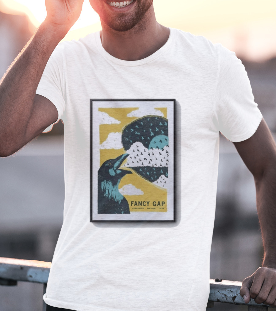 Fancy Gap Oct 2 2026 Boone Saloon Vintage Crow And Cloud Print T-Shirt