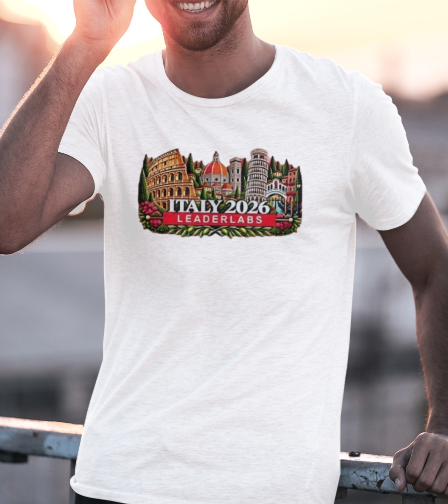 Italy 2026 Leaderlabs Colosseum Florence Pisa Venice Landmarks T-Shirt