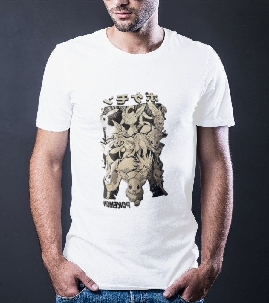 Eevee And Evolutions Collection Japanese Style Pokemon T-Shirt