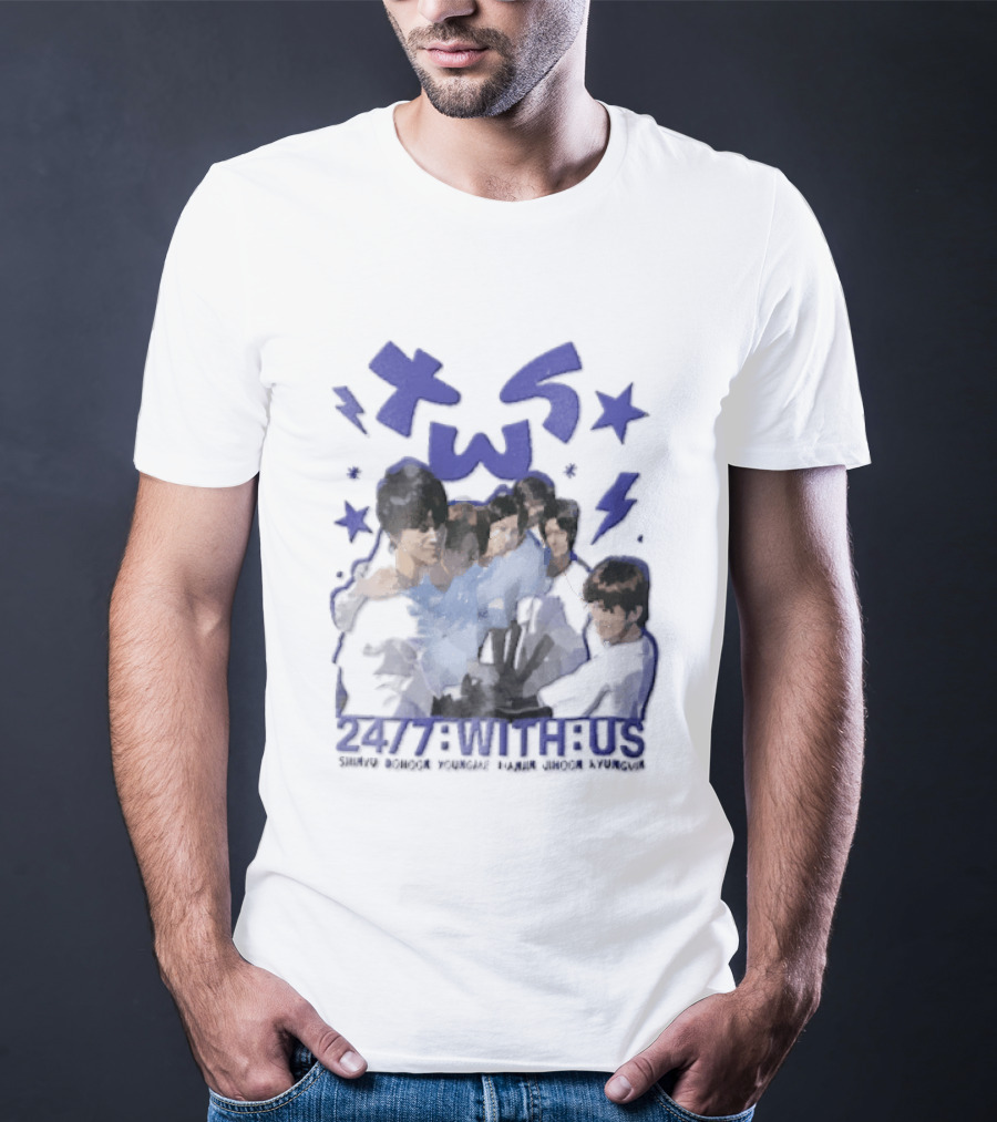 TWS Kpop Group 247 With Us Members Name T-Shirt