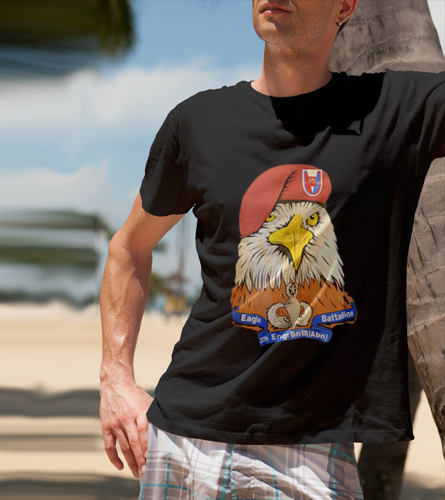 Eagle Battalion 37th Engr Bn Abn Airborne Insignia T-Shirt