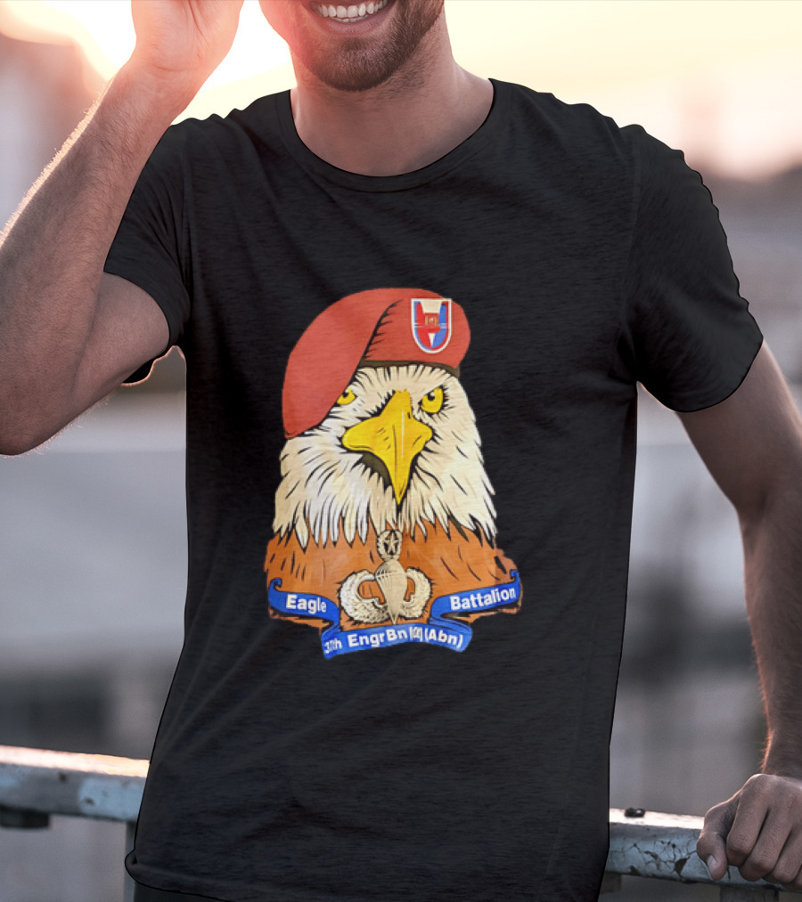 Eagle Battalion 37th Engr Bn Abn Airborne Insignia T-Shirt