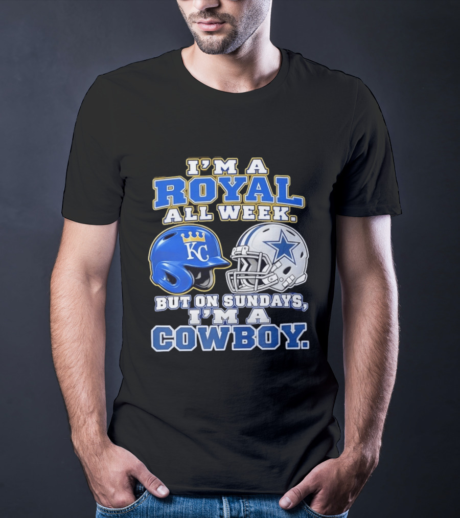 I'm A Royal All Week KC Helmet And Sundays Cowboy Star Helmet T-Shirt