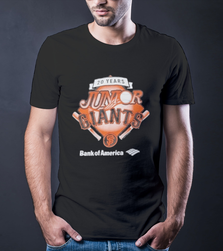 Junior Giants San Francisco 20 Years Bank Of America Celebration Anniversary T-Shirt