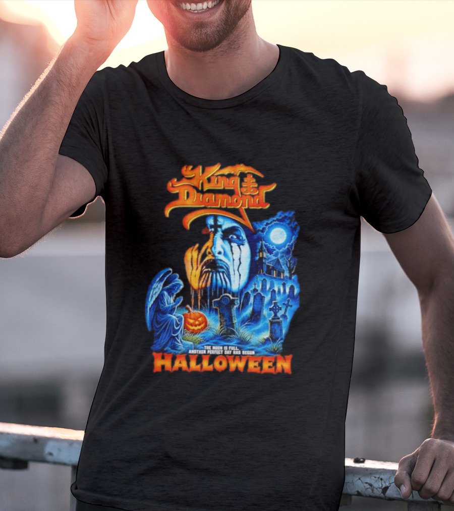 King Diamond The Moon Is Full Another Perfect Day Has Begun Halloween T-Shirt