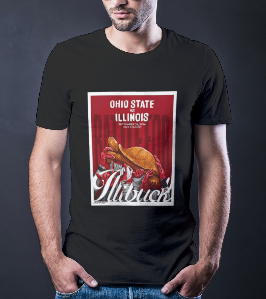 Ohio State Vs Illinois September 2026 Battle For Illibuck Ohio Stadium T-Shirt