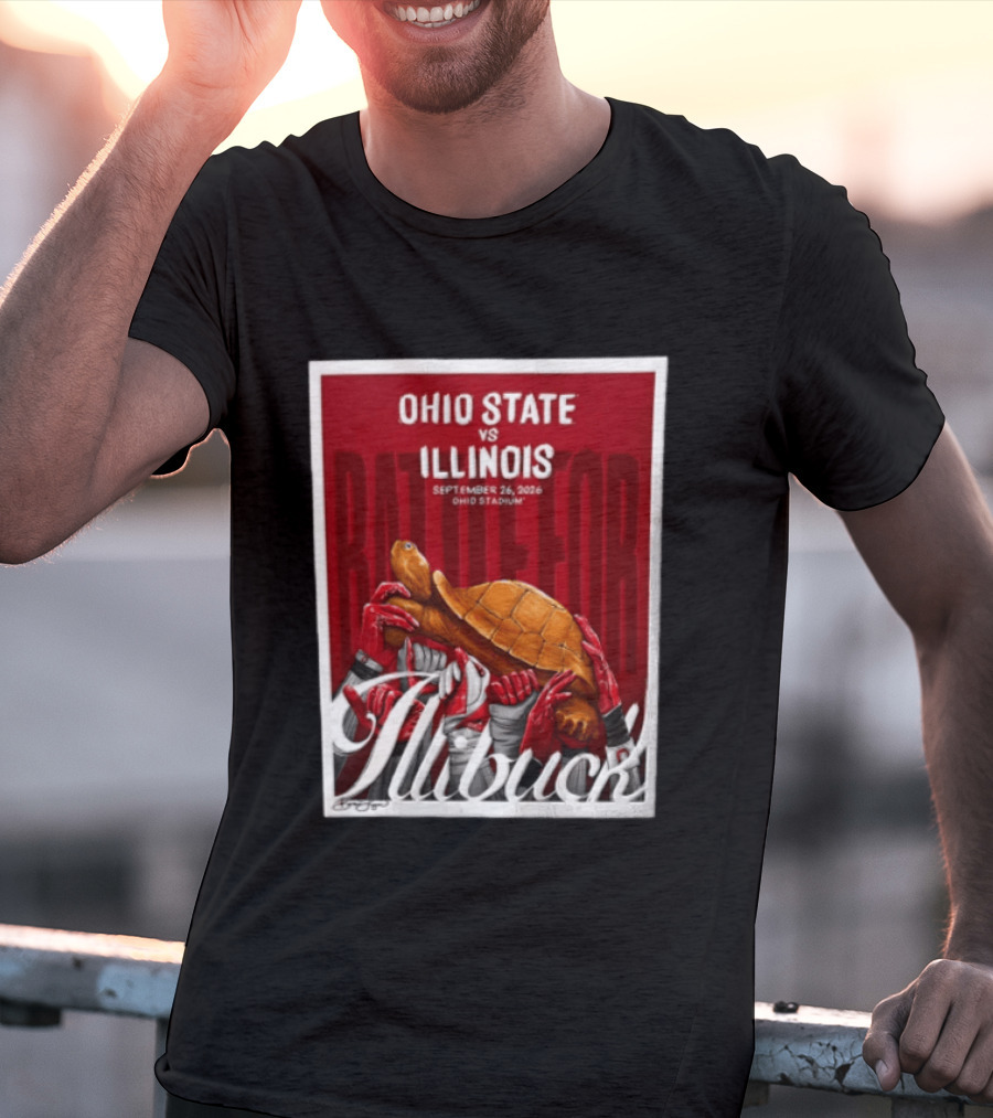 Ohio State Vs Illinois September 2026 Battle For Illibuck Ohio Stadium T-Shirt