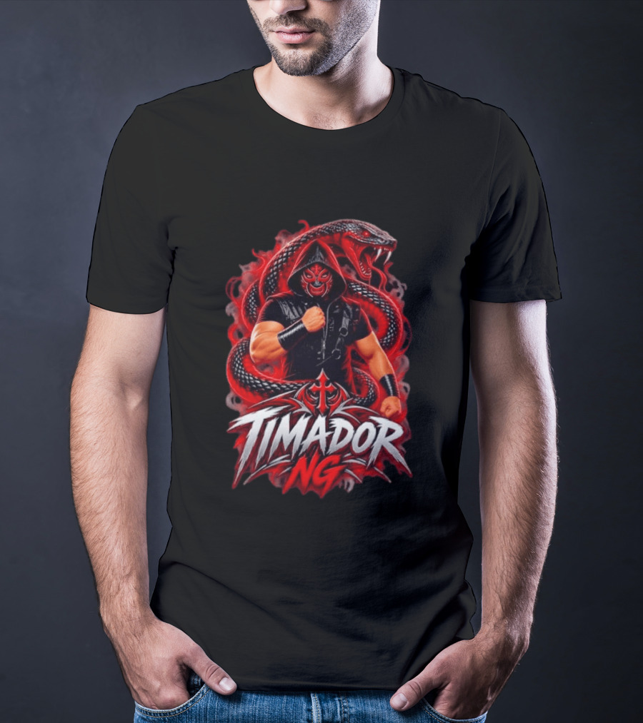 Timador NG Masked Wrestler Red Snake Fist Combat T-Shirt
