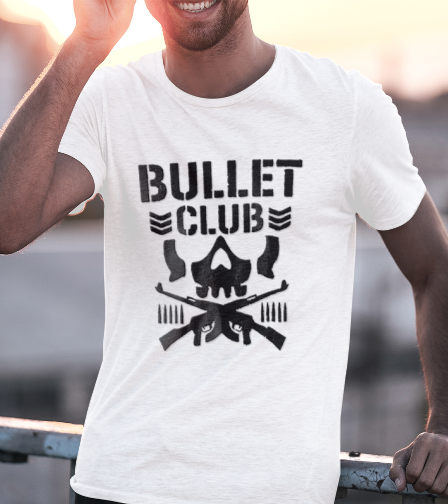 Bullet Club Skull Gun Crossbones Wrestling T-Shirt