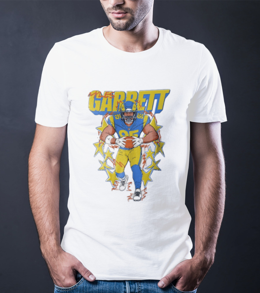 Myles Garrett Football Star Number 95 Cold World Hardcore T-Shirt