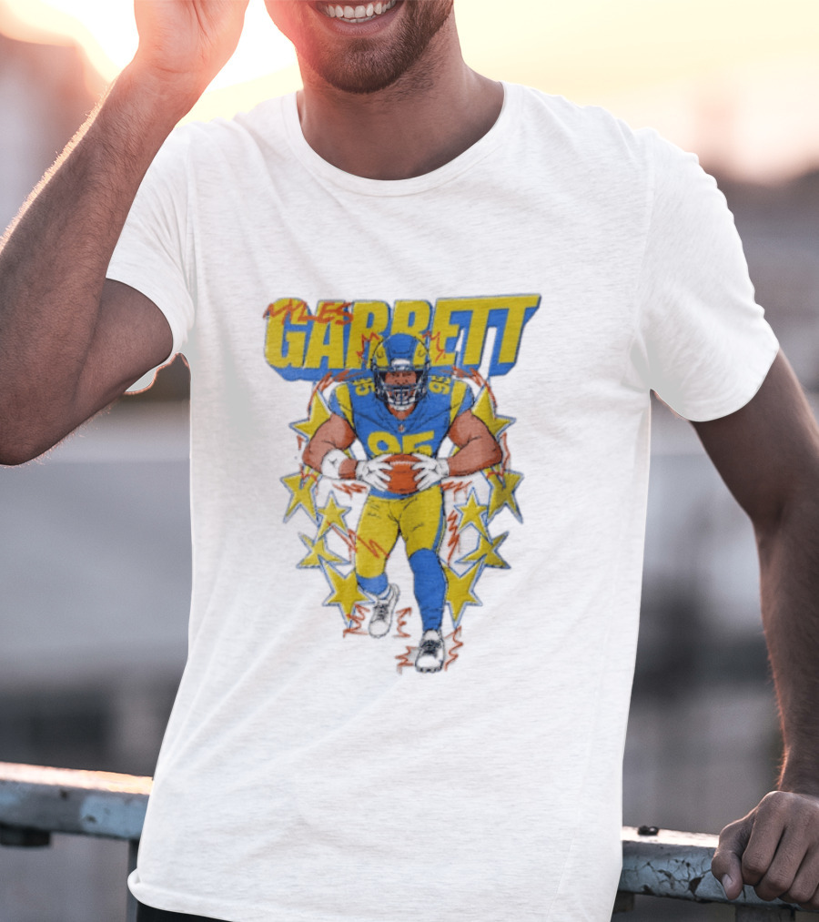 Myles Garrett Football Star Number 95 Cold World Hardcore T-Shirt