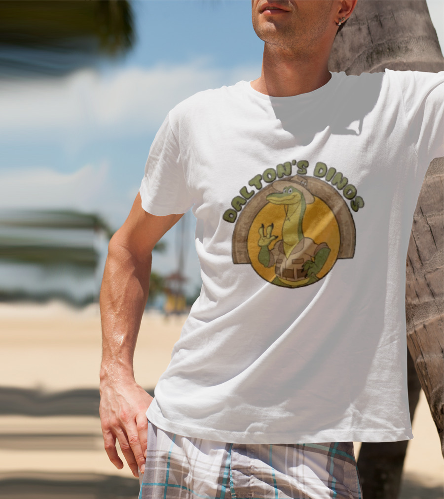 Dalton's Dino's Cartoon Dinosaur Safari Adventure Outfit T-Shirt