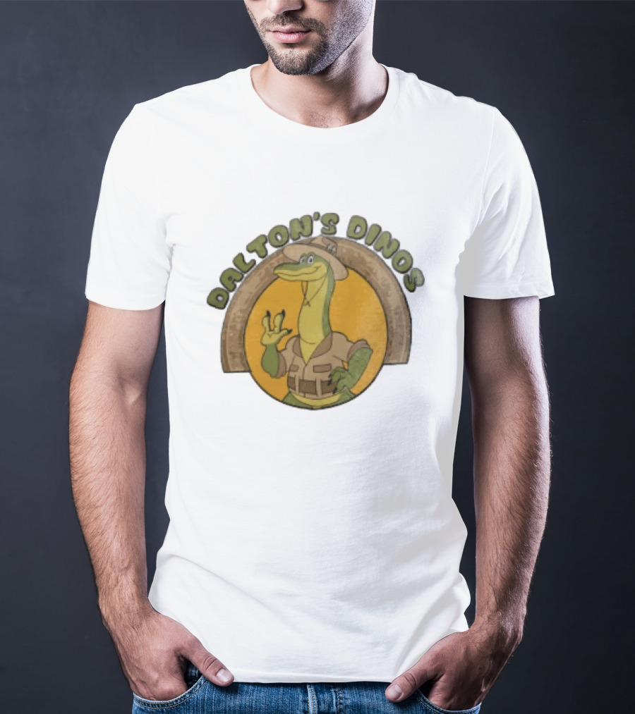 Dalton's Dino's Cartoon Dinosaur Safari Adventure Outfit T-Shirt
