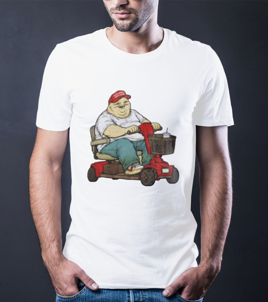 Magachud Scooter McGillicutty Kiss Cut Red Cap Plus Size Mobility T-Shirt