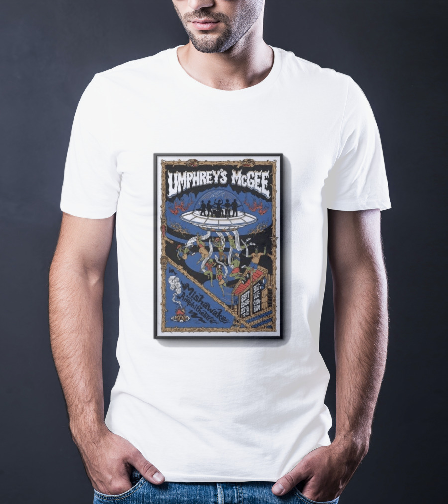 Umphrey's McGee Mishawaka Amphitheatre September 26 28 2026 Alien T-Shirt