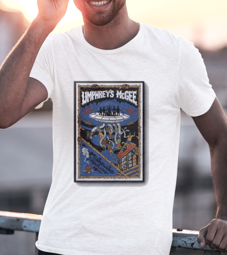 Umphrey's McGee Mishawaka Amphitheatre September 26 28 2026 Alien T-Shirt