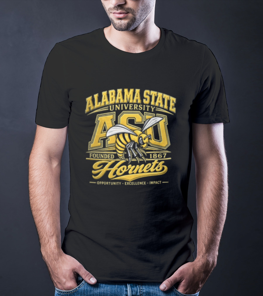 Alabama State University ASU Hornets Est 1867 Opportunity Excellence Impact T-Shirt